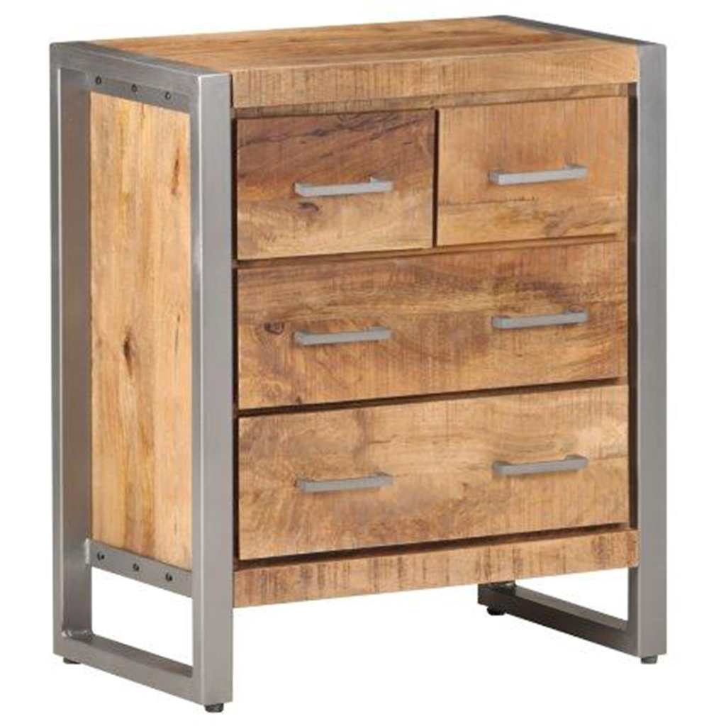 Vidaxl dressoir 60x35x70 cm ruw mangohout