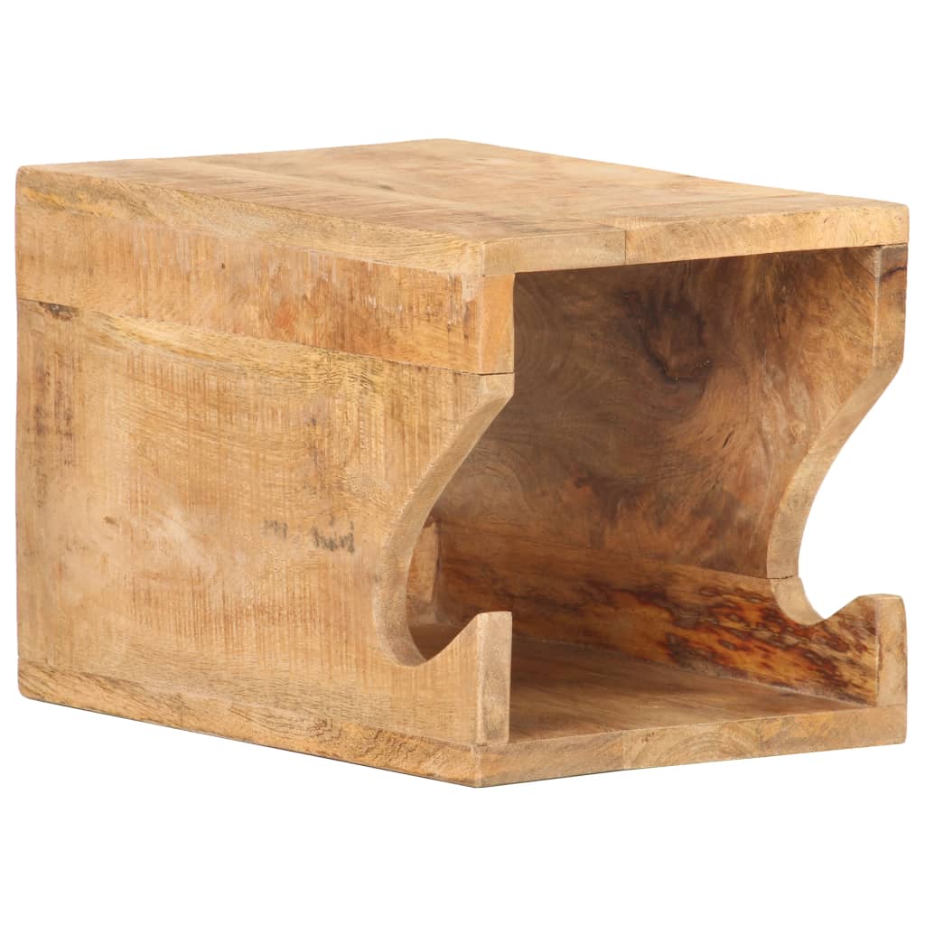 Vidaxx Wandfahrradständer 35x25x25 cm aus massivem rauem Mangoholz