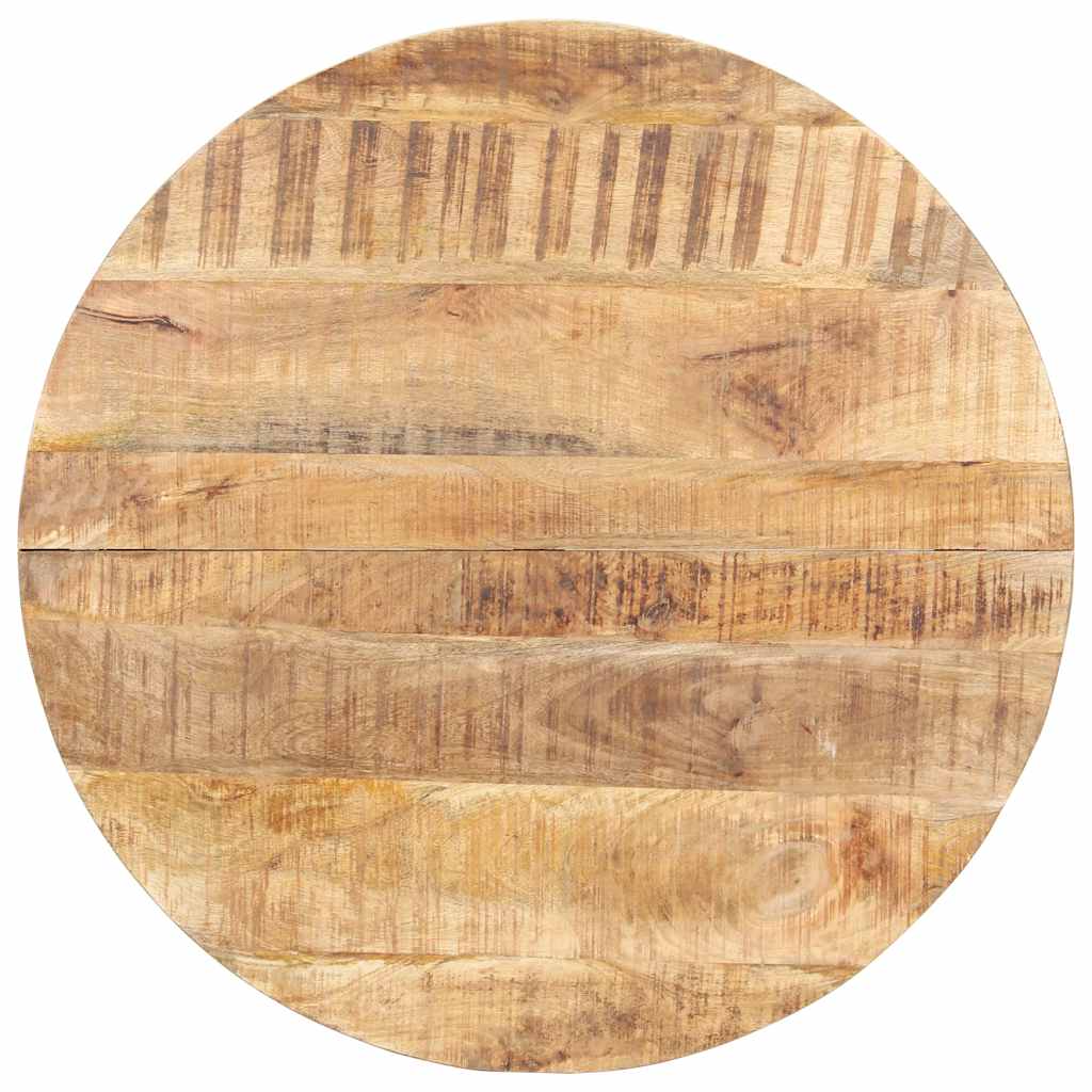 Vidaxl eettafel 80 cm ruw mangohout