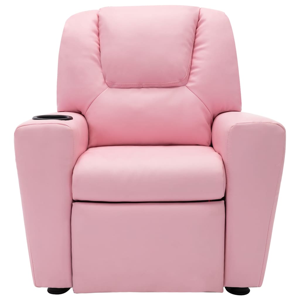 Vidaxl kinderfauteuil verstelbaar kunstleer roze