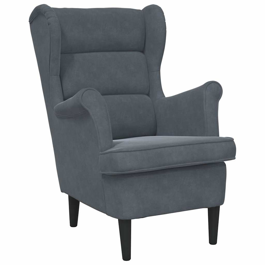 Vidaxl fauteuil fluweel donkergrijs