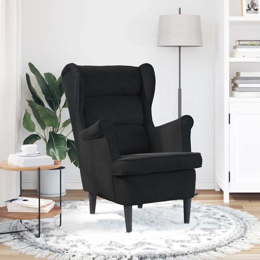 Vidaxl fauteuil fluweel zwart