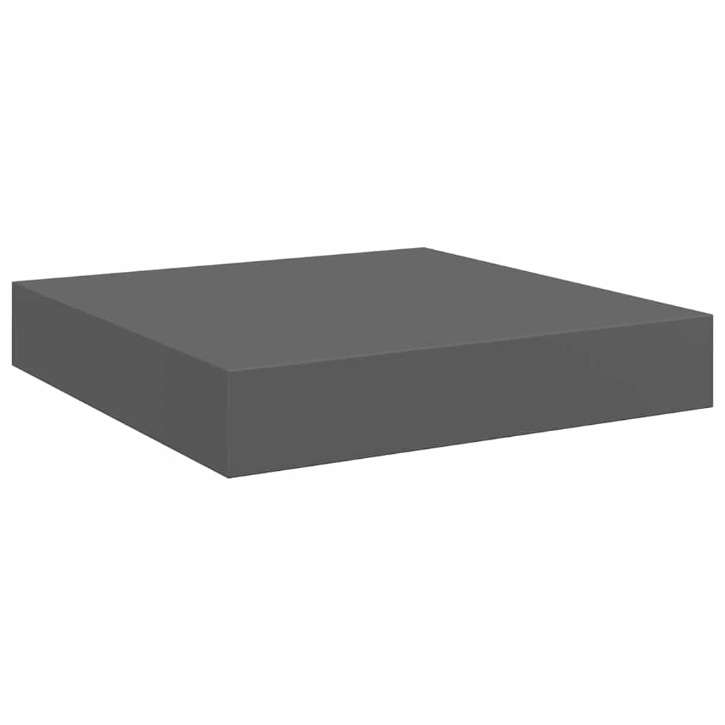 Vidaxl wandschap zwevend 23x23,5x3,8 cm mdf hoogglans grijs