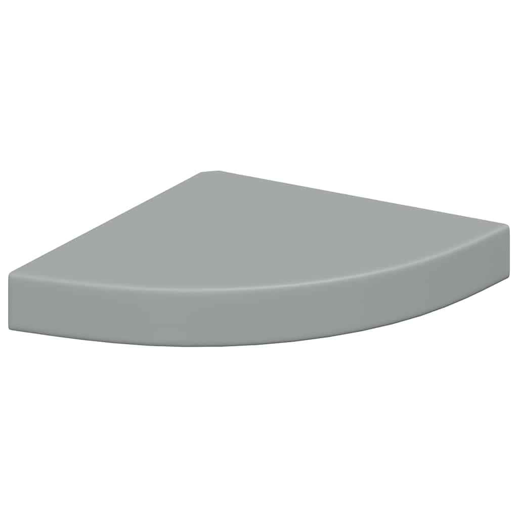 Vidaxl hoekschap zwevend 25x25x3,8 cm mdf grijs