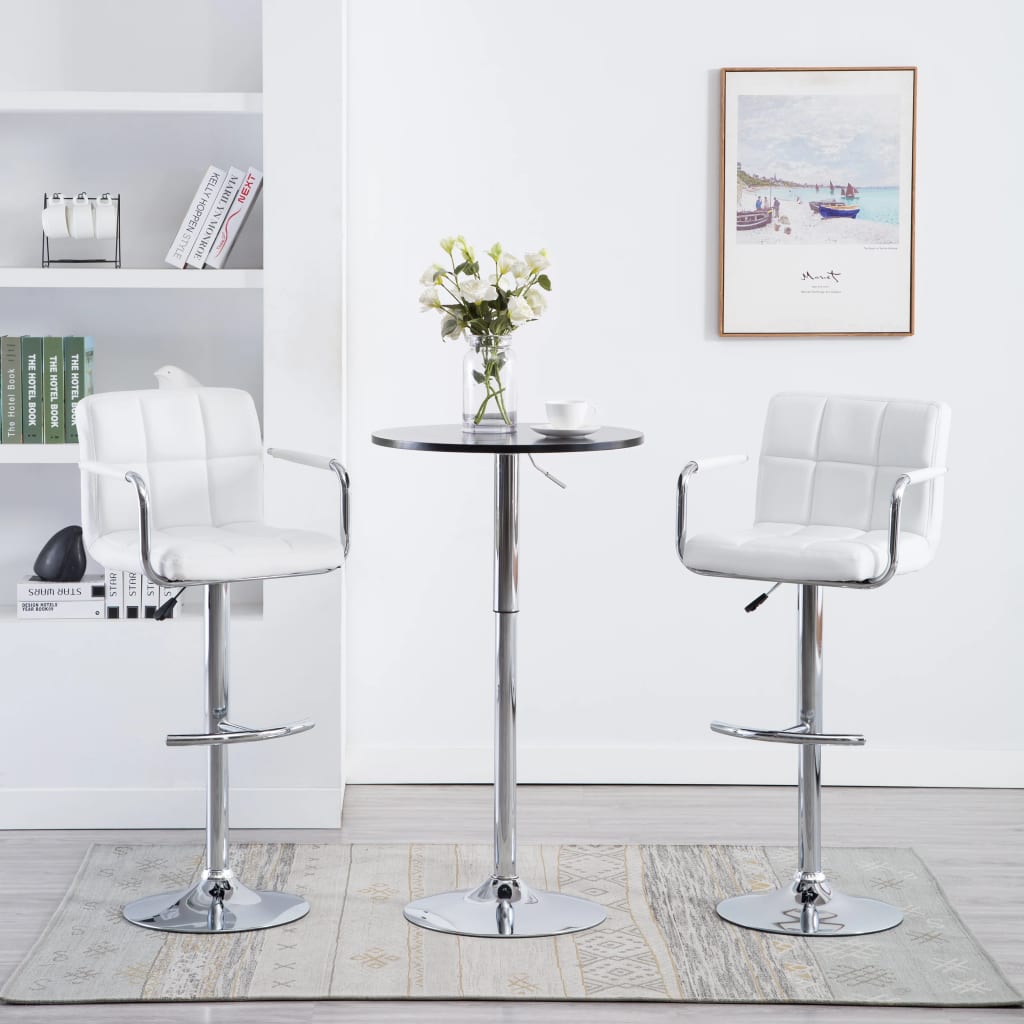 Vidaxl barstoelen 2 st kunstleer wit