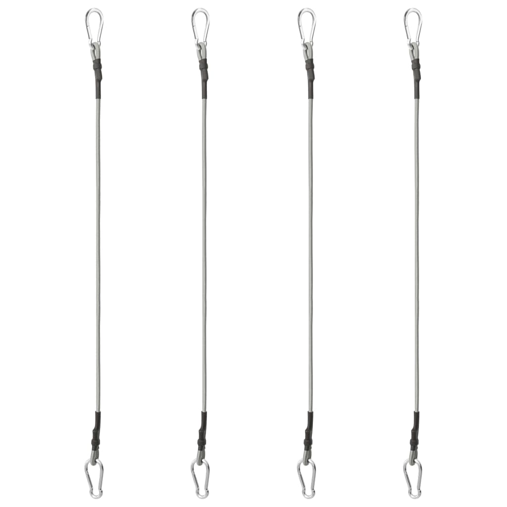 Vidaxlseile mit Carabiner 4 St. Gummi