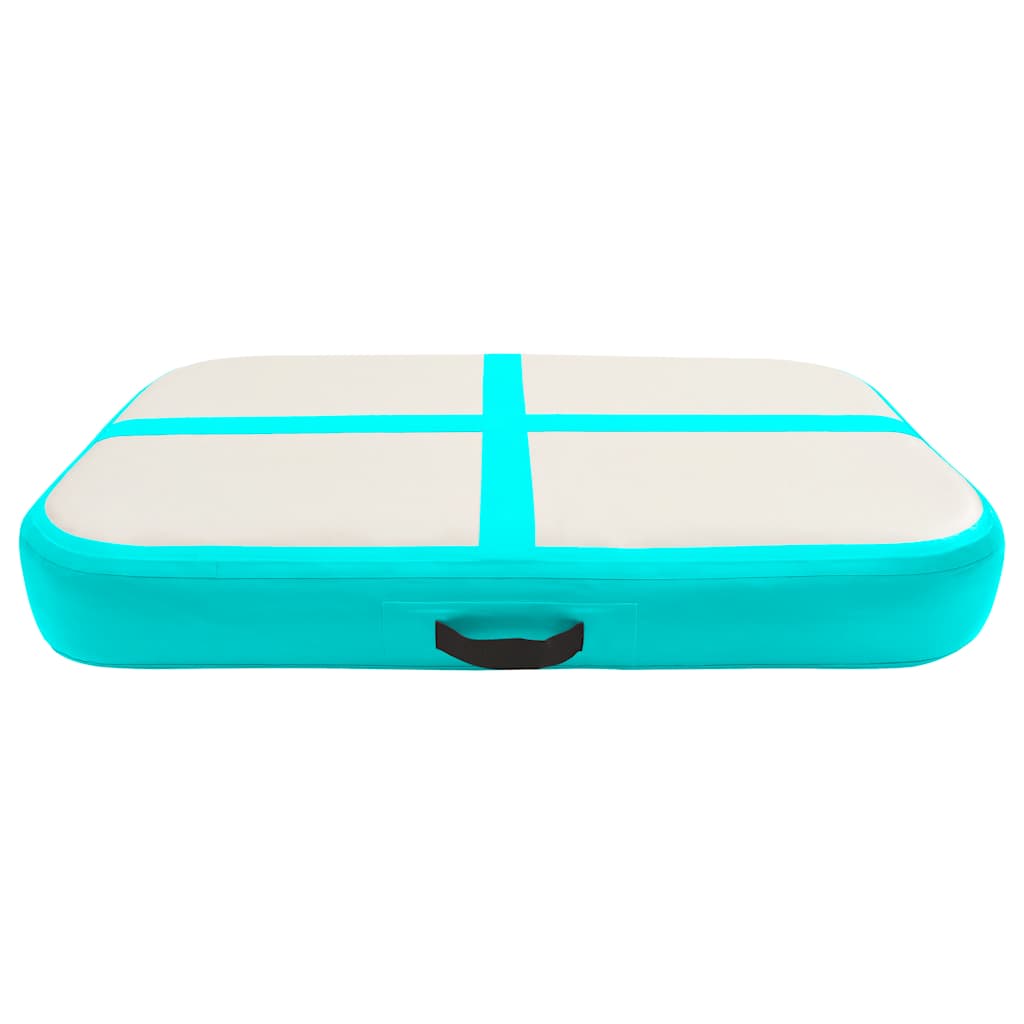 Vidaxl gymnastics mat with pump inflatable 60x100x20 cm PVC green