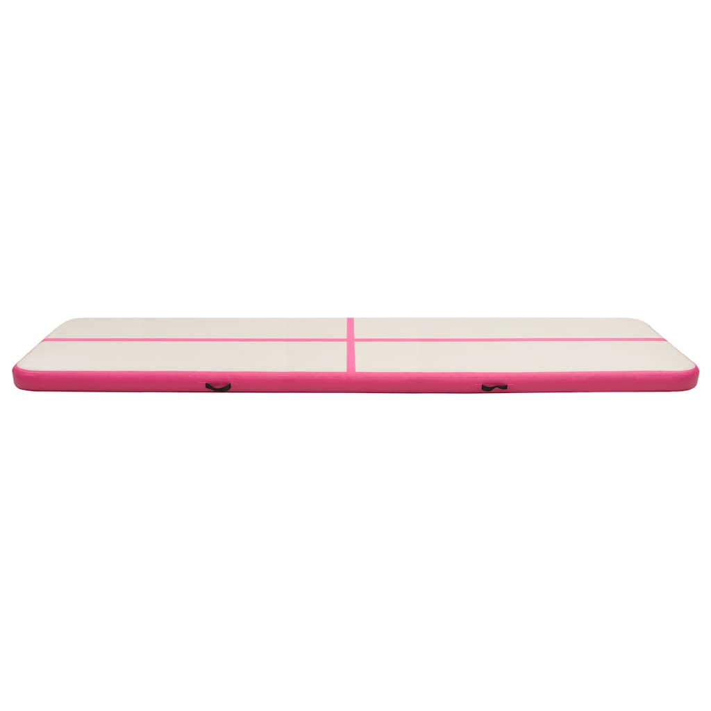 Vidaxl Gymnastics Matte mit Pumpen aufblasbar 700x100x15 cm PVC Pink