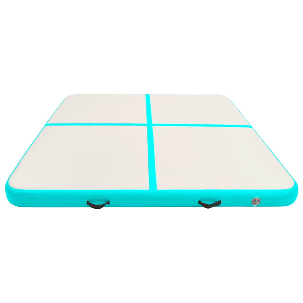 Vidaxl Gymnastics Matte mit Pumpen aufblasbar 200x200x20 cm PVC Grün