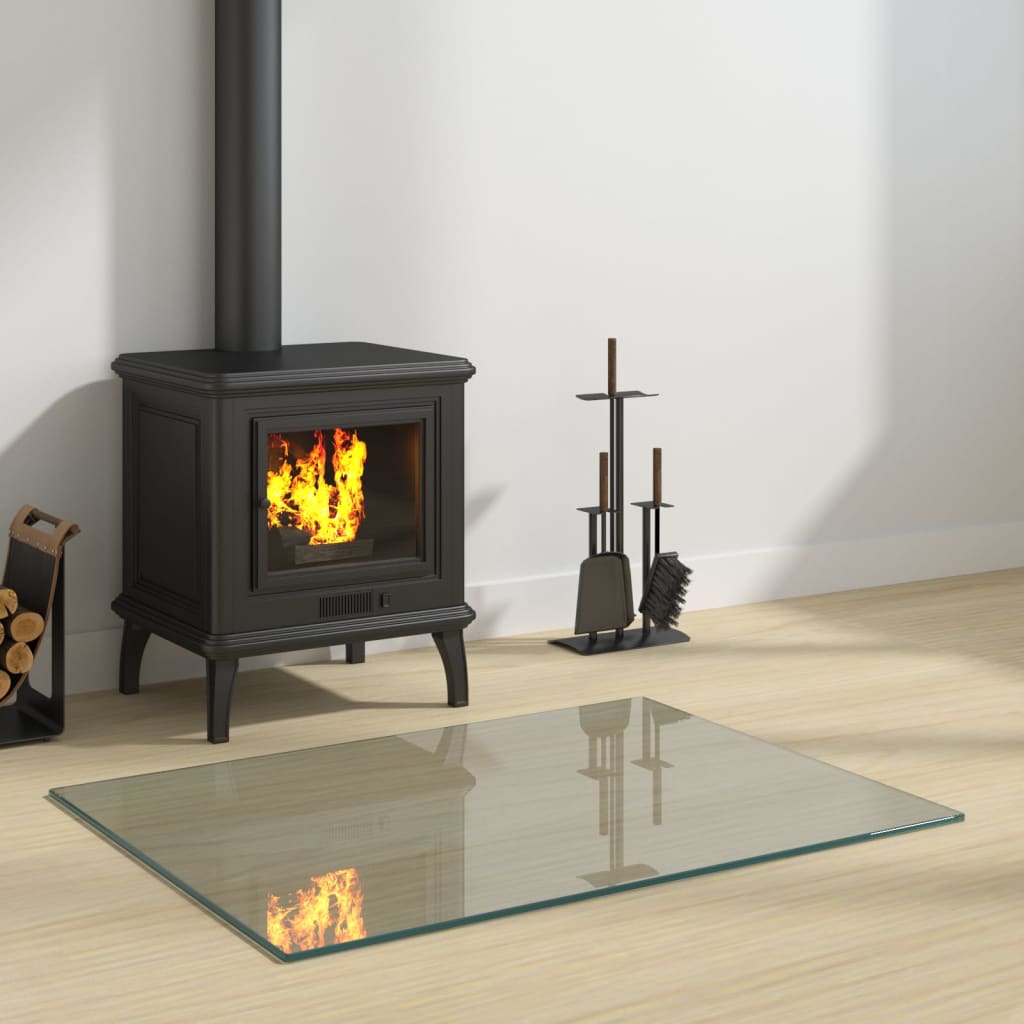 Vidaxx Glasplattenkamin rechteckig 80x60 cm