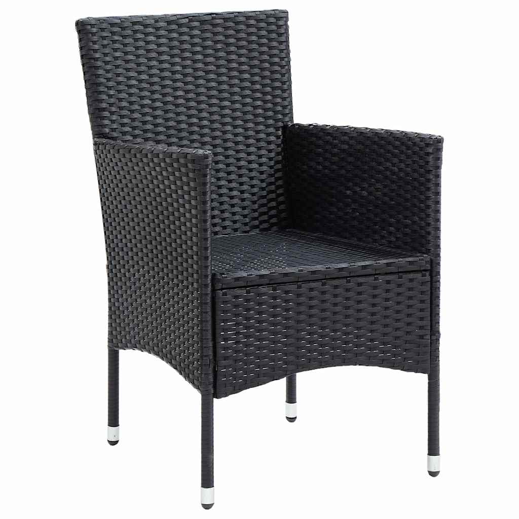 Vidaxl tuinstoelen 4 st poly rattan zwart