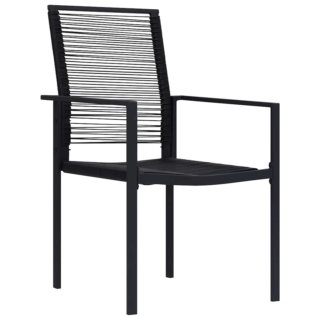 Vidaxl tuinstoelen 2 st pvc-rattan zwart