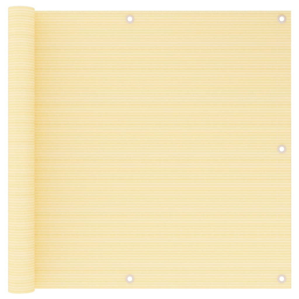 Vidaxl Balkon Bildschirm 90x400 cm HDPE Beige