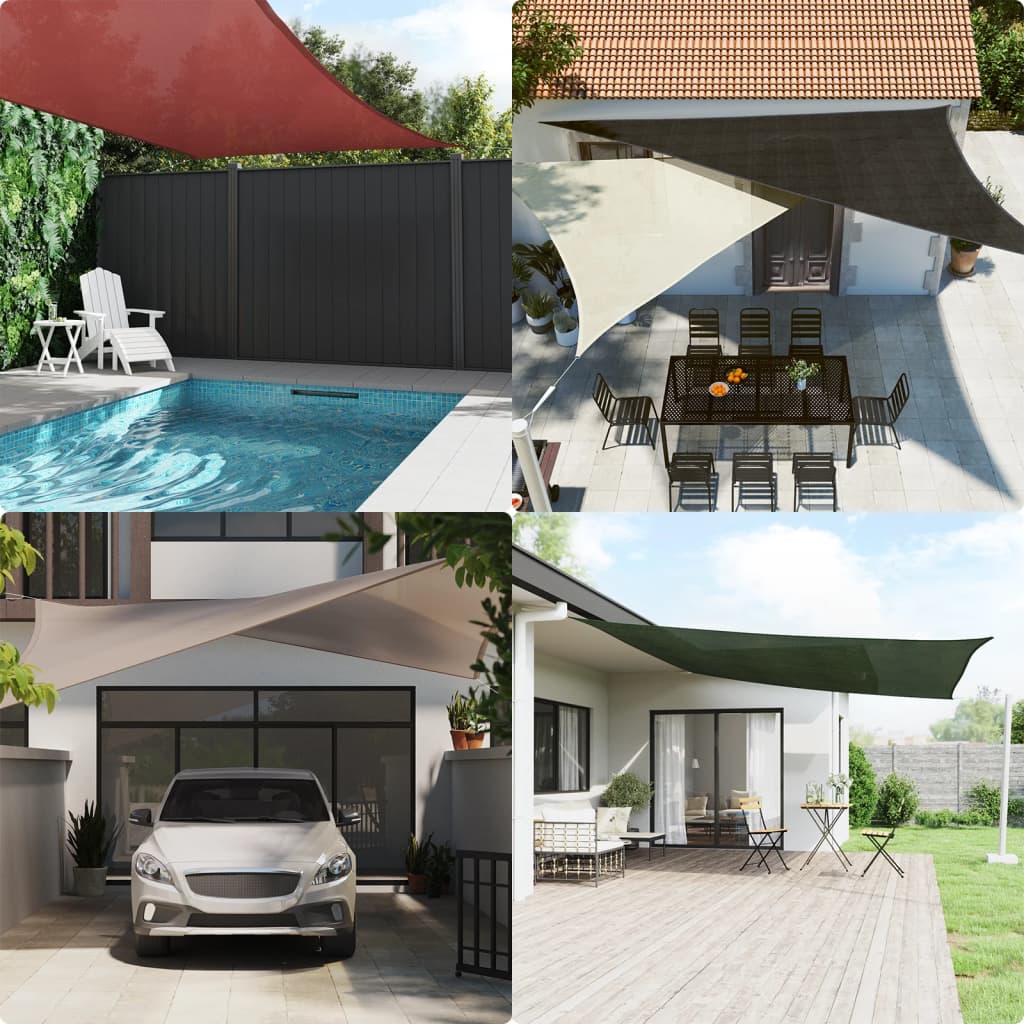 Vidaxl zonnezeil 160 g m² 5x5 m hdpe antracietkleurig
