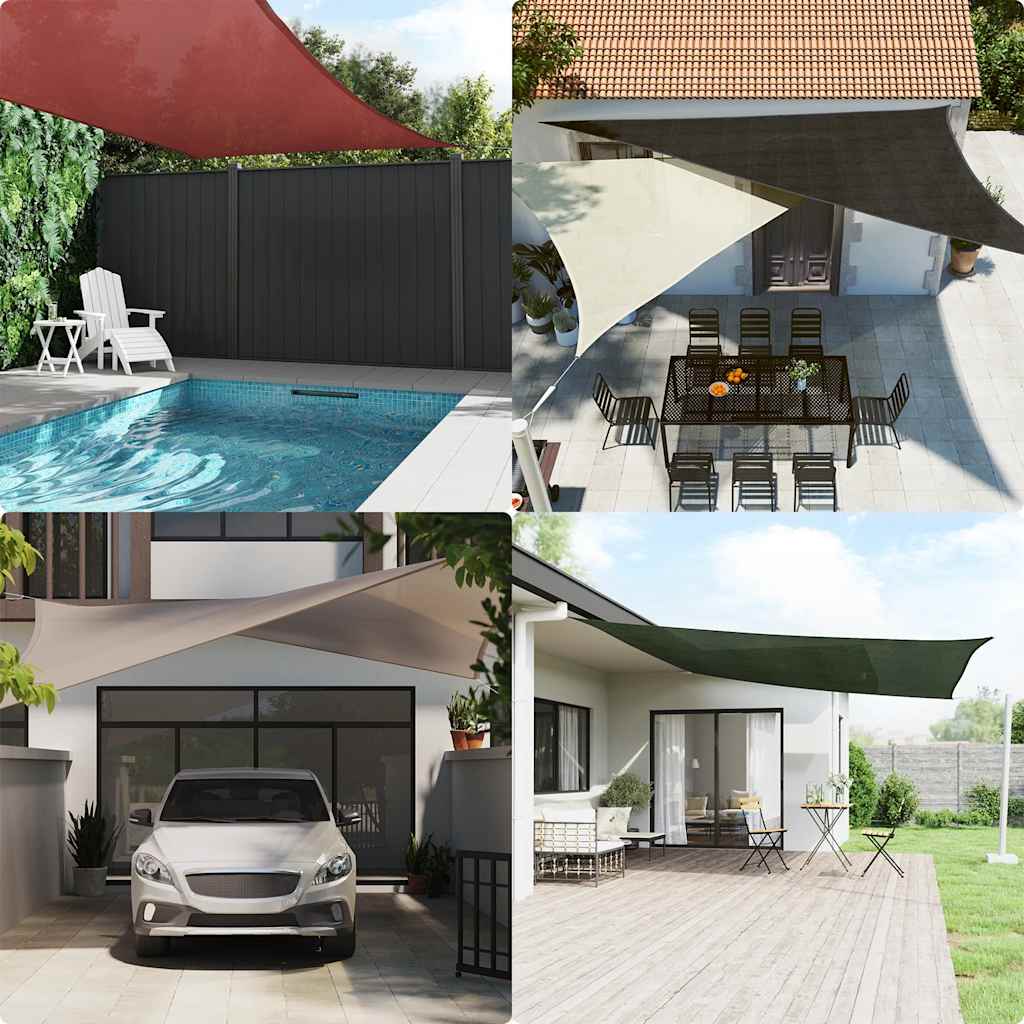 Vidaxl zonnezeil 160 g m² 5x6 m hdpe beige