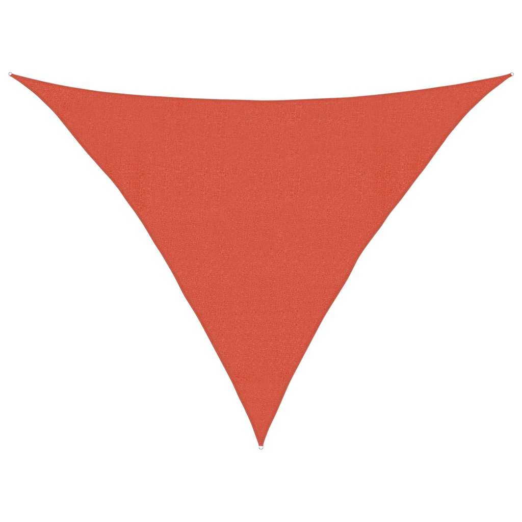 Vidaxl zonnezeil 160 g m² driehoekig 4x4x5,8 m hdpe terracottakleurig