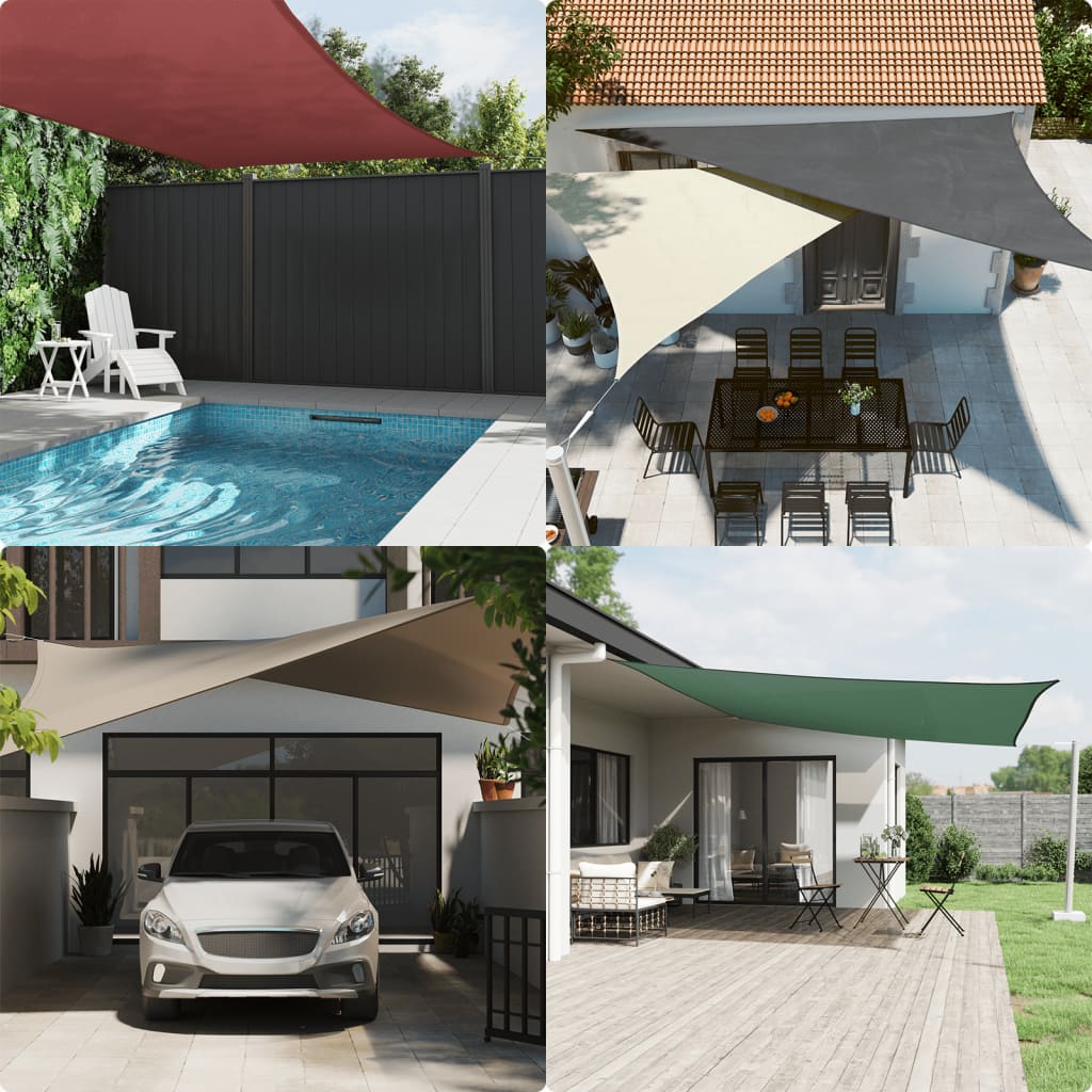 Vidaxl zonnescherm driehoekig 3x4x5 m oxford stof taupe