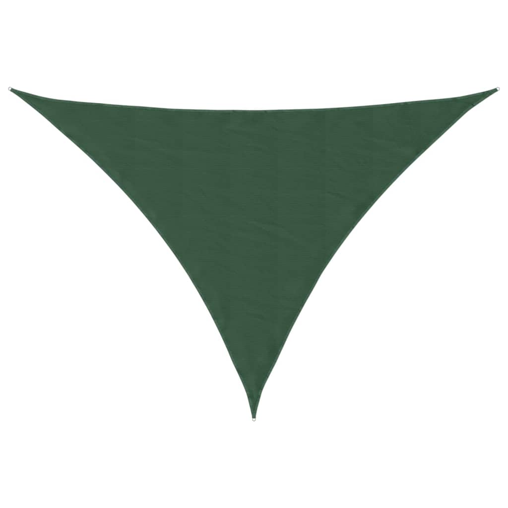 Vidaxl zonnescherm driehoekig 4x5x6,4 m oxford stof donkergroen