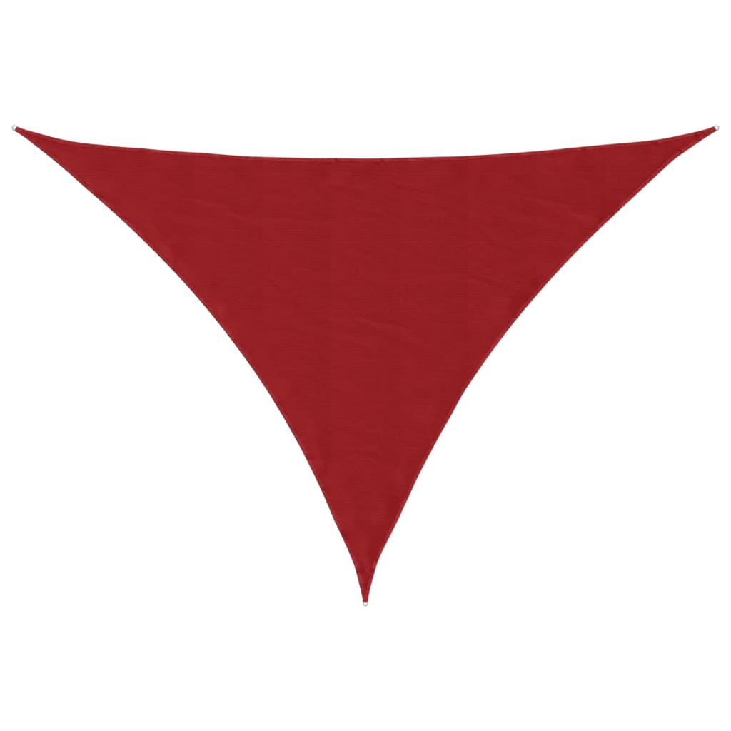 Vidaxl zonnescherm driehoekig 2,5x2,5x3,5 m oxford stof rood