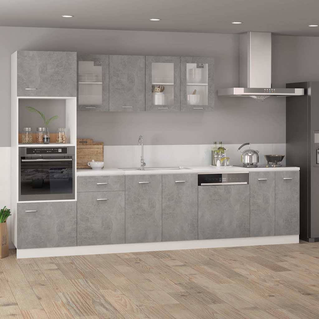 Vidaxl onderkast lyon 60x46x81,5 cm bewerkt hout betongrijs