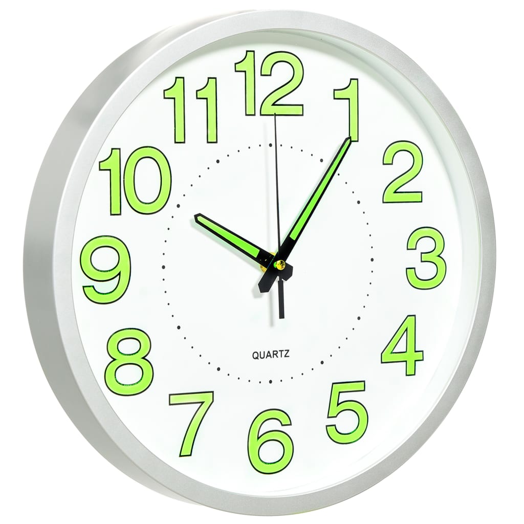 Vidaxl Wanduhr leuchtend 30 cm Weiß