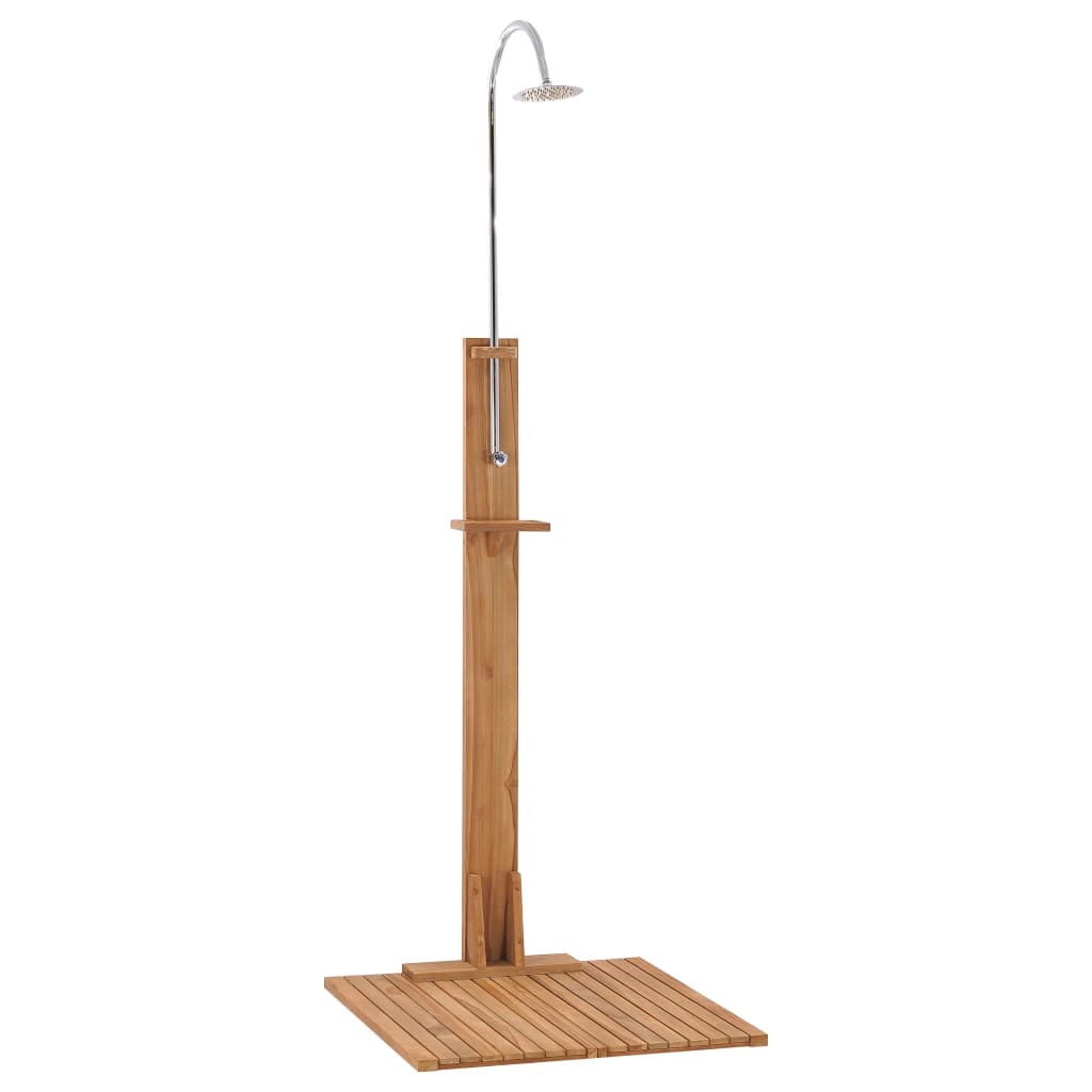 Vidaxx Außendusche 75x75x210 cm massives Teakholz