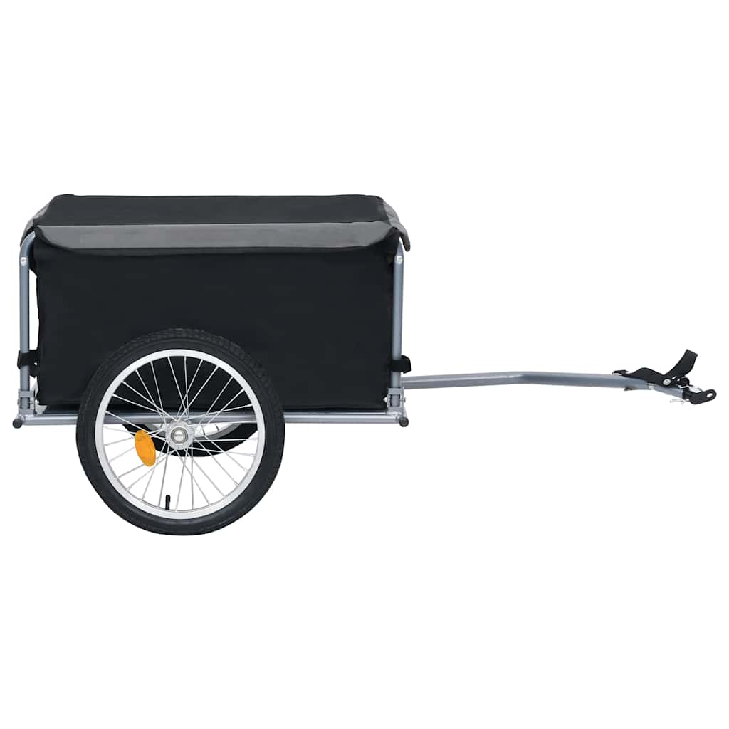 VidaXL Fahrradanhänger 65 kg Schwarz und Grau