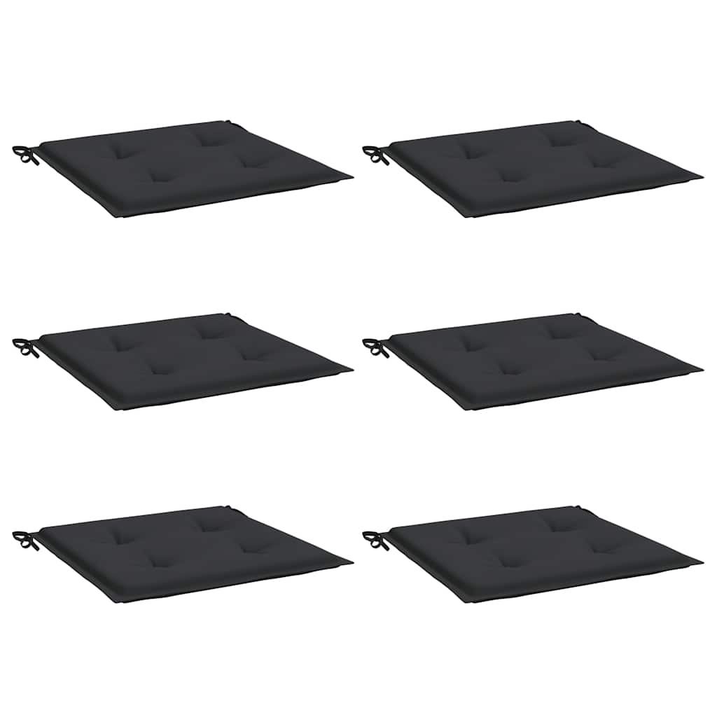 Vidaxl Gartenstuhl Kissen 6 ST 40x40x4 cm Oxford Stoff schwarz