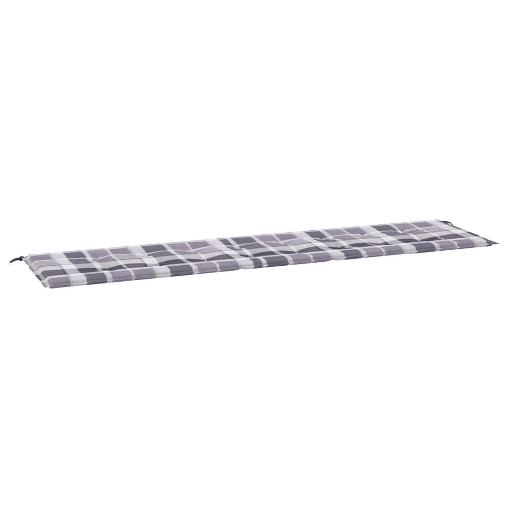 Vidaxl Gartenbank Kissen 200x50x4 cm Oxford Stoff Diamond Muster grau