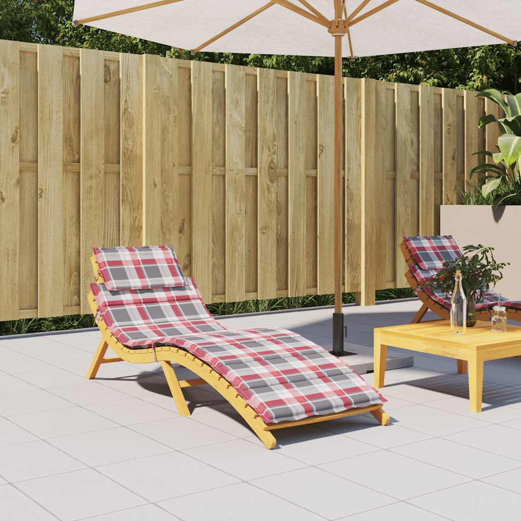 Vidaxl Lounger Kissen 186x58x4 cm Oxford Fabric Diamond Muster rot