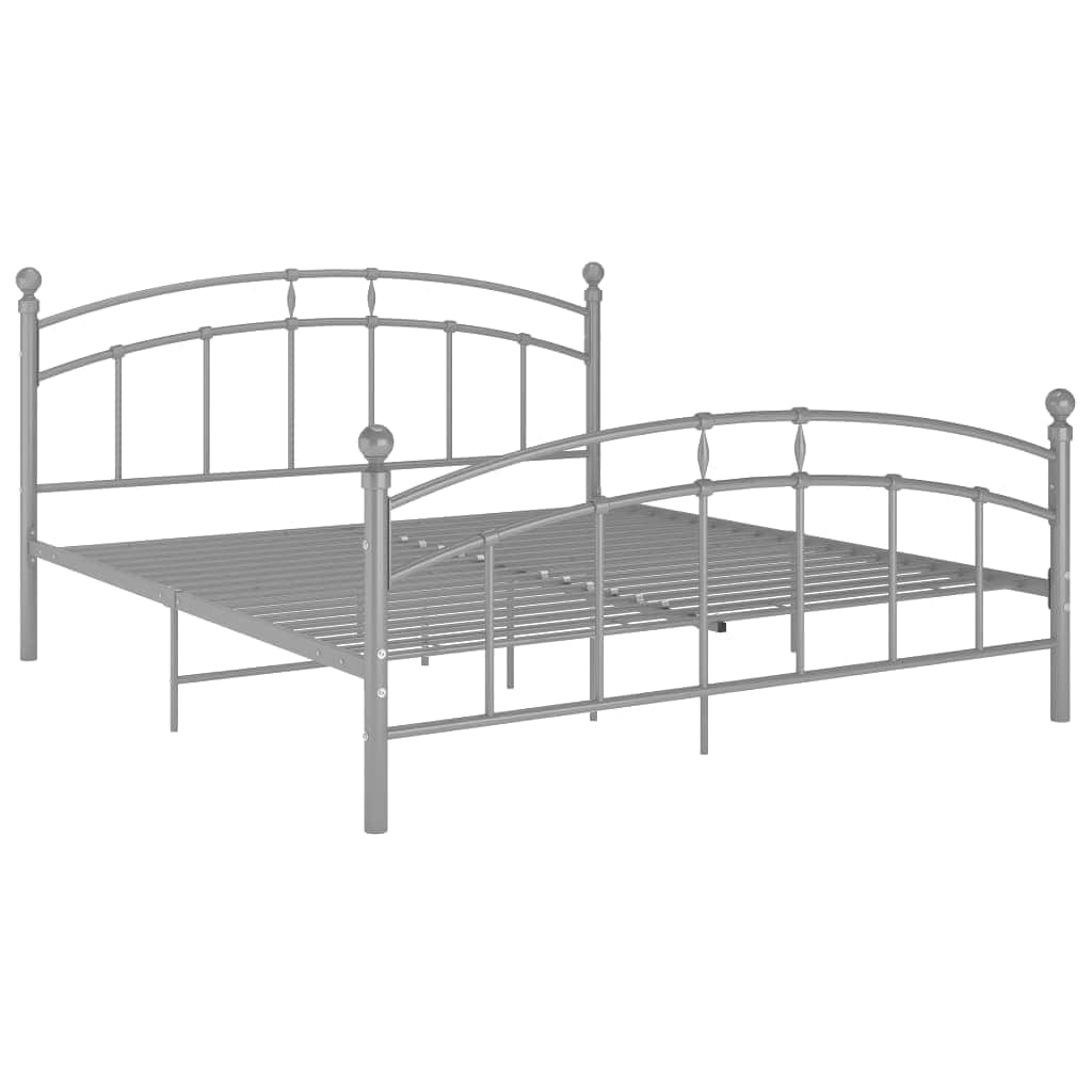 Vidaxl bedframe metaal grijs 200x200 cm