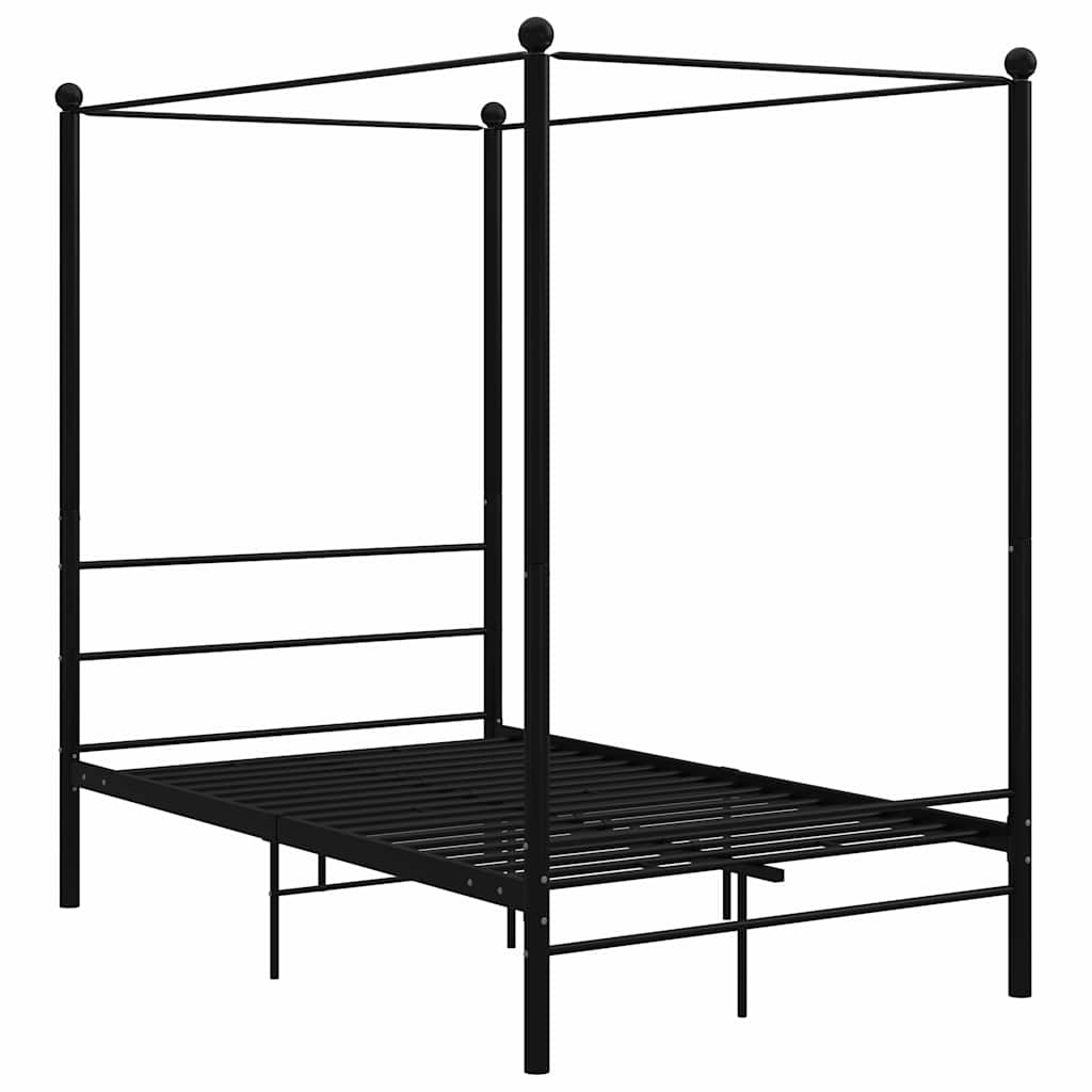 Vidaxl hemelbedframe metaal zwart 140x200 cm