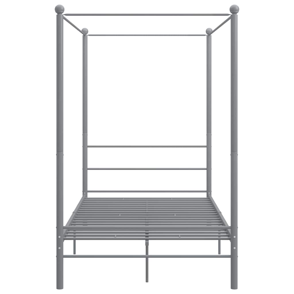 Vidaxl hemelbedframe metaal grijs 140x200 cm