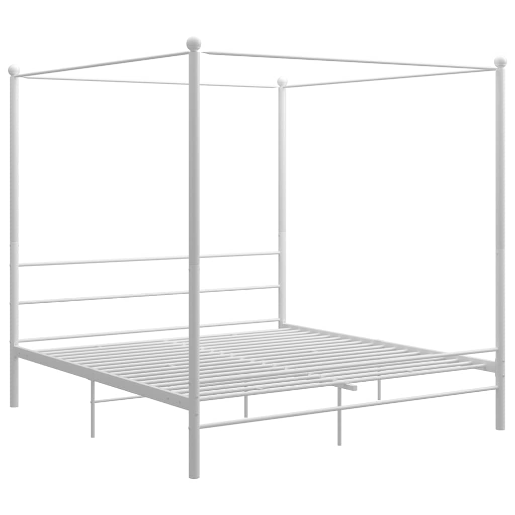 Vidaxl hemelbedframe metaal wit 200x200 cm