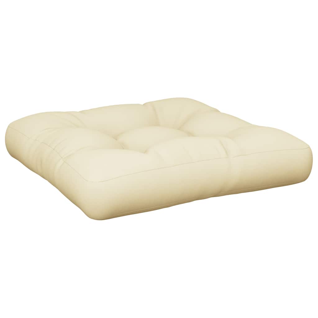 Vidaxl palletkussen 60x60x12 cm stof crèmekleurig