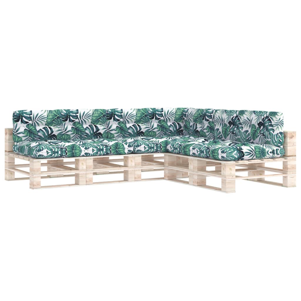 VIDAXL -Bankkissen Palette 7 St. Blattmuster