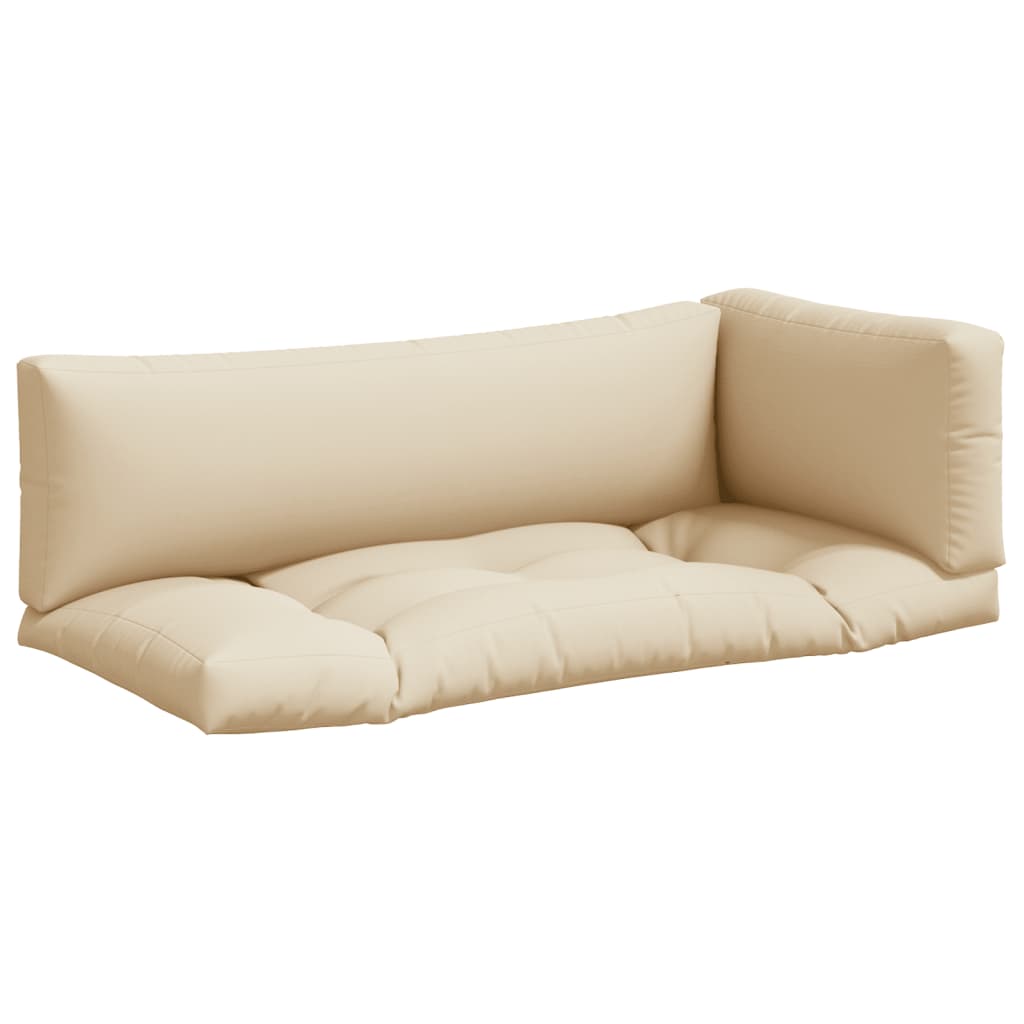 Vidaxl Palettenkissen 3 St. Stoff Beige