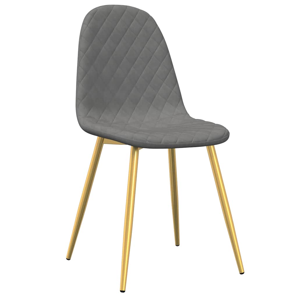 Vidaxl eetkamerstoelen 2 st fluweel lichtgrijs