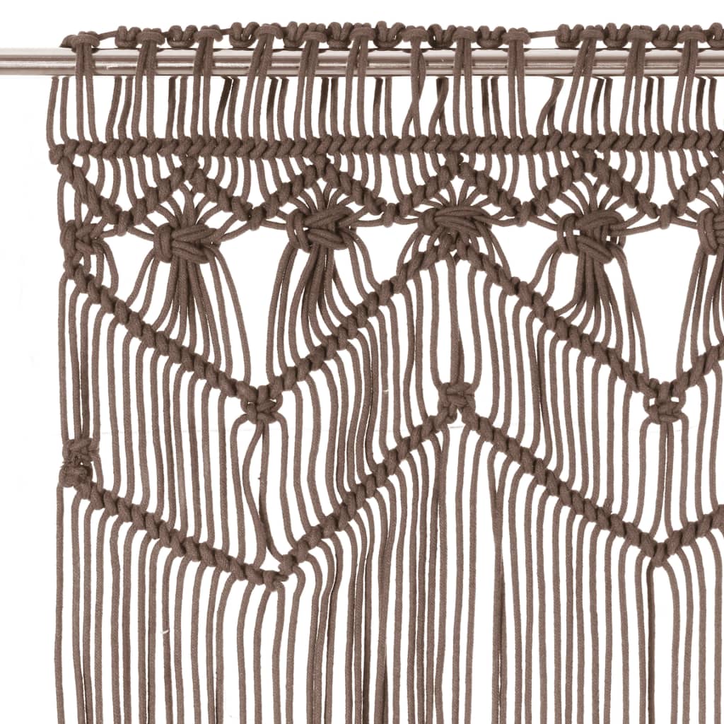 Vidaxl Vorhang Macramé 140x240 cm Baumwolltaupe