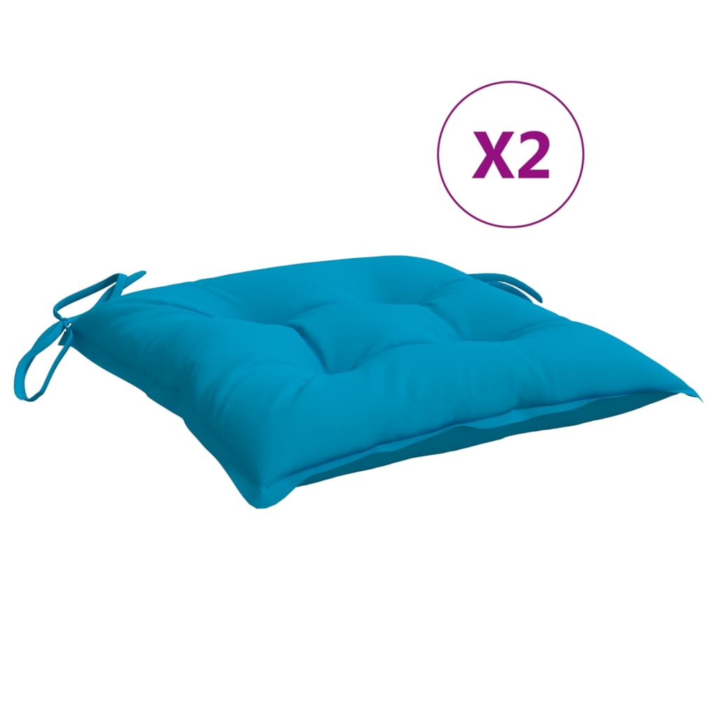 Vidaxl Stuhlkissen 2 ST 50x50x7 cm Oxford Stoff hellblau