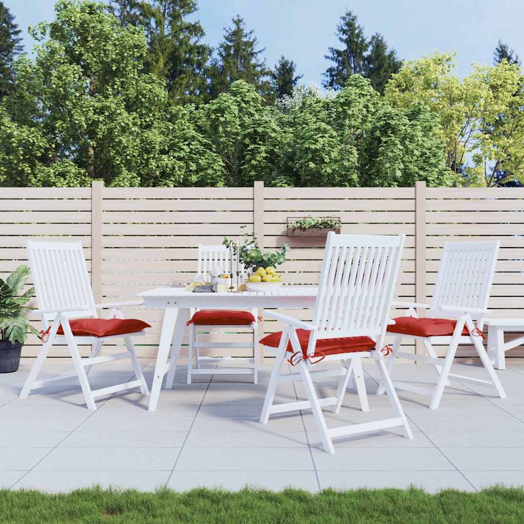Vidaxl stoelkussens 4 st 50x50x7 cm oxford stof rood