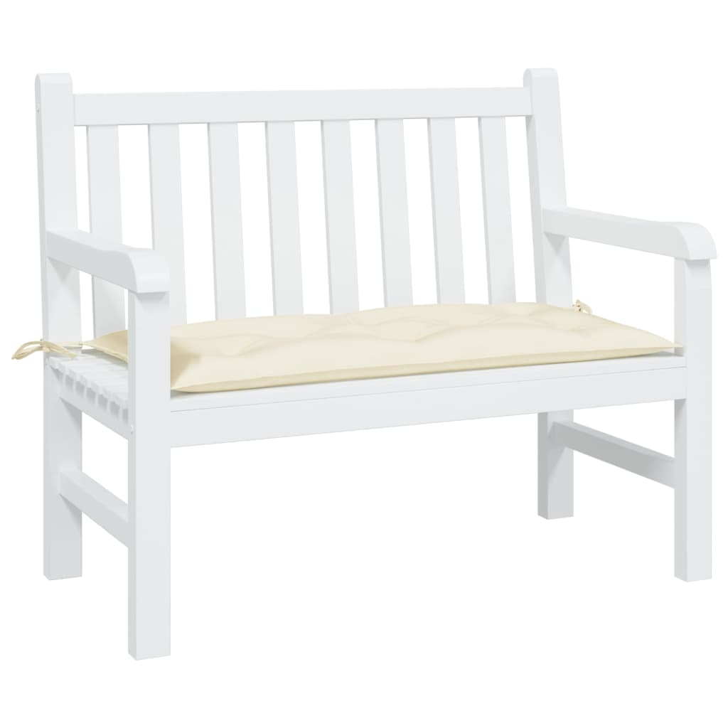Vidaxl Garden Bench Kissen 100x50x7 cm Oxford Stoff Crème -Colored