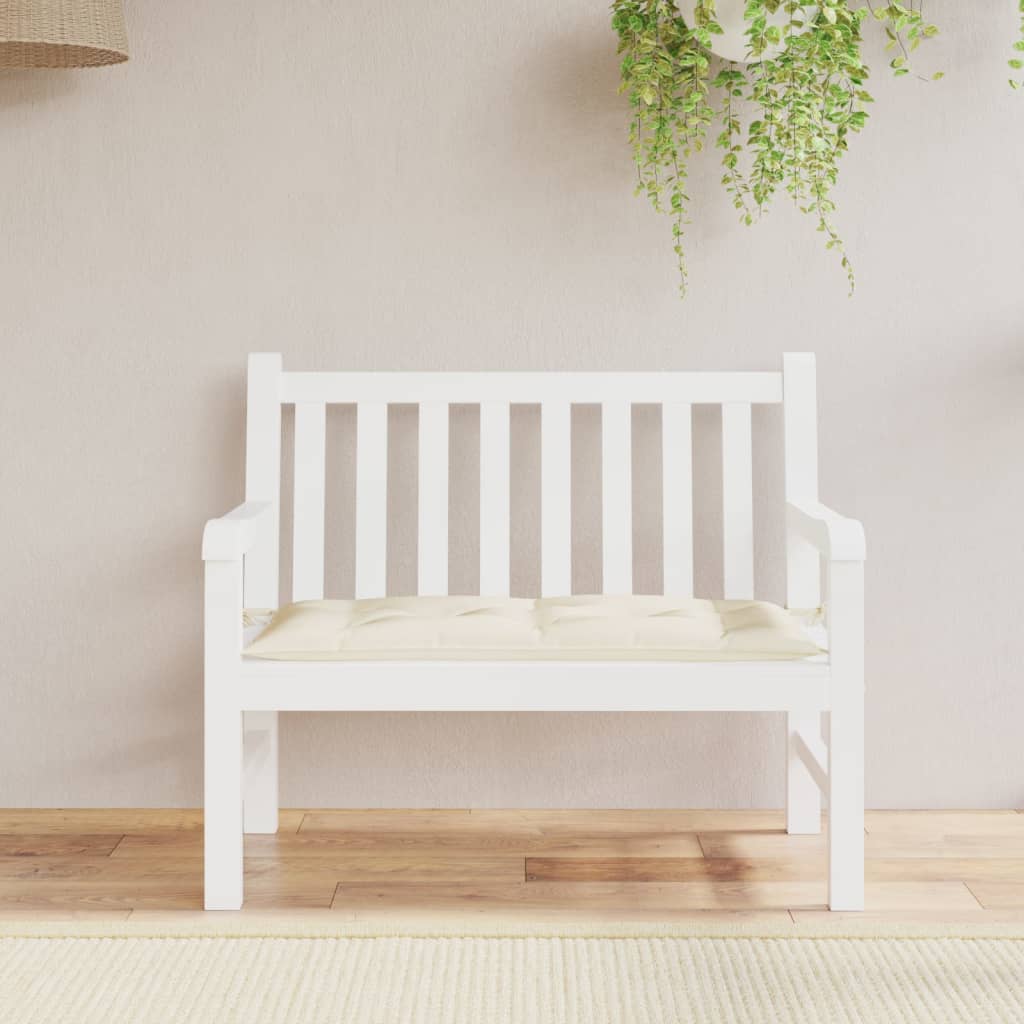 Vidaxl Garden Bench Kissen 100x50x7 cm Oxford Stoff Crème -Colored