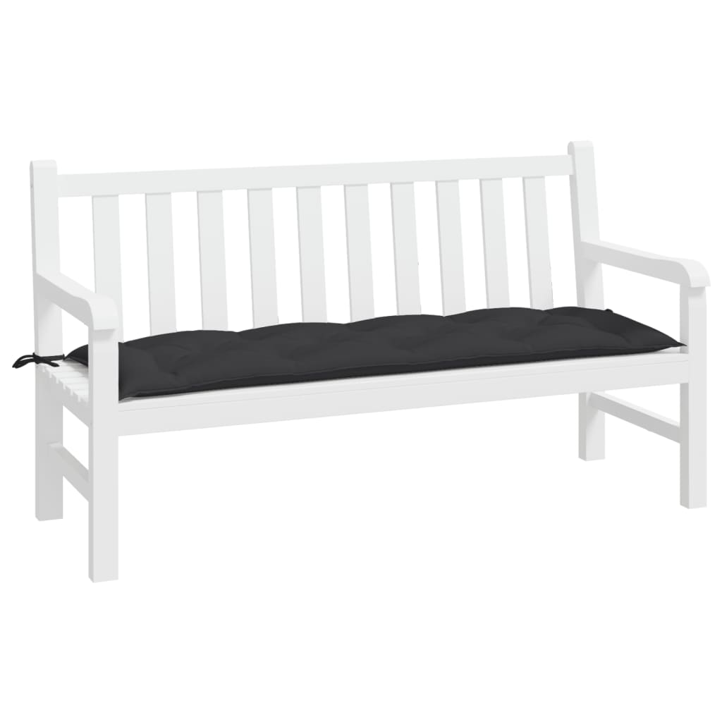 Vidaxl Gartenbank Kissen 150x50x7 cm Oxford Stoff schwarz
