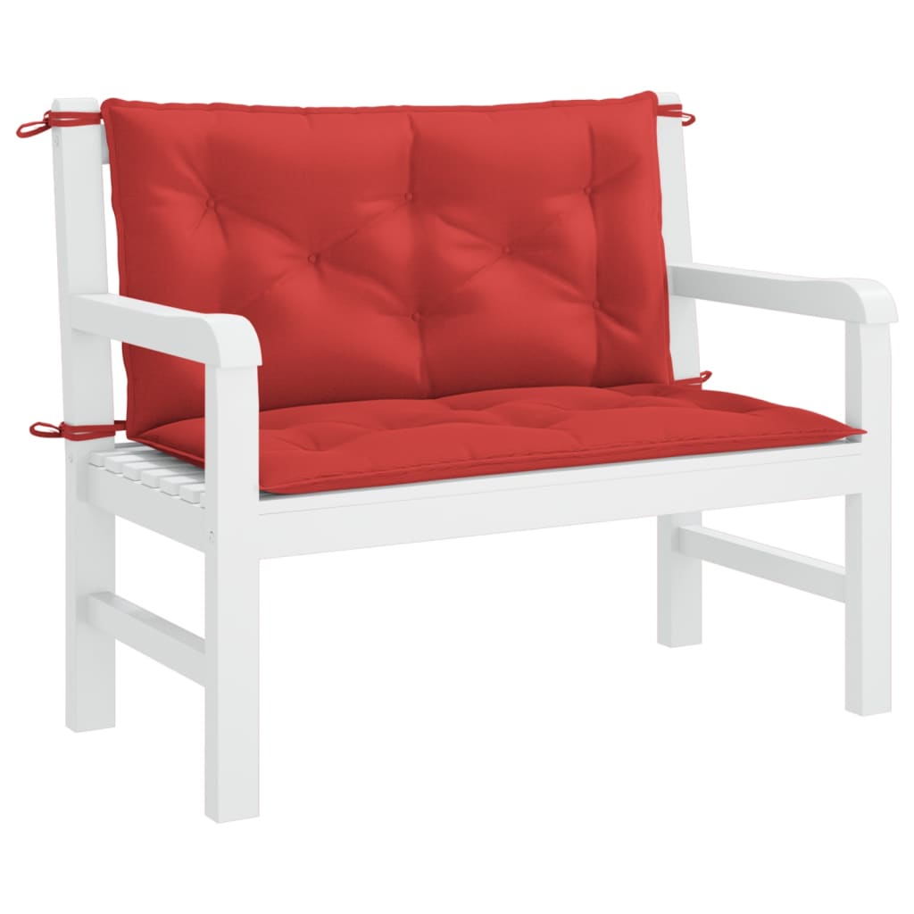 VidaXL Gartenbankauflage 100x(50+50)x7 cm Oxford-Stoff rot