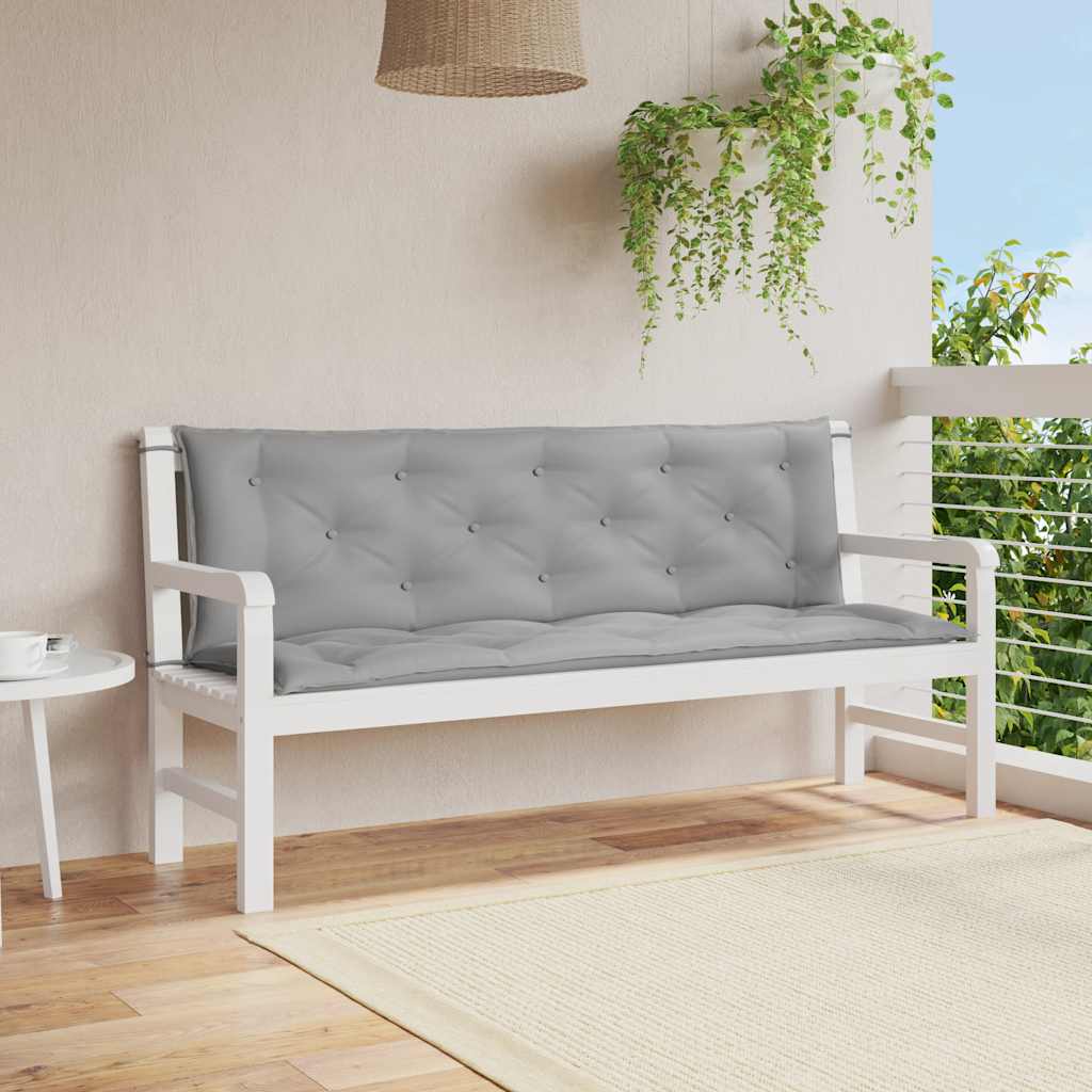 Vidaxl Gartenbank Kissen 2 ST 150x50x7 cm Oxford Stoff grau