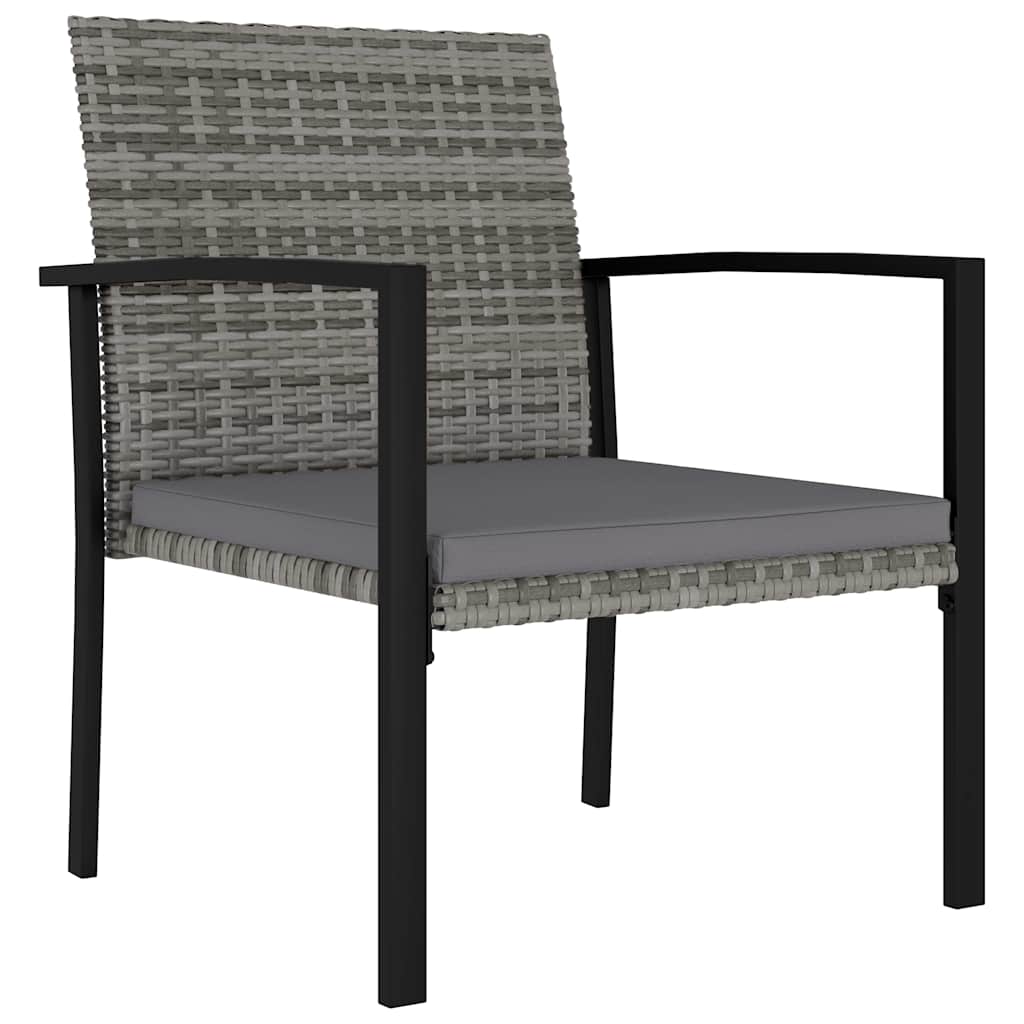 Vidaxl tuinstoelen 2 st poly rattan grijs