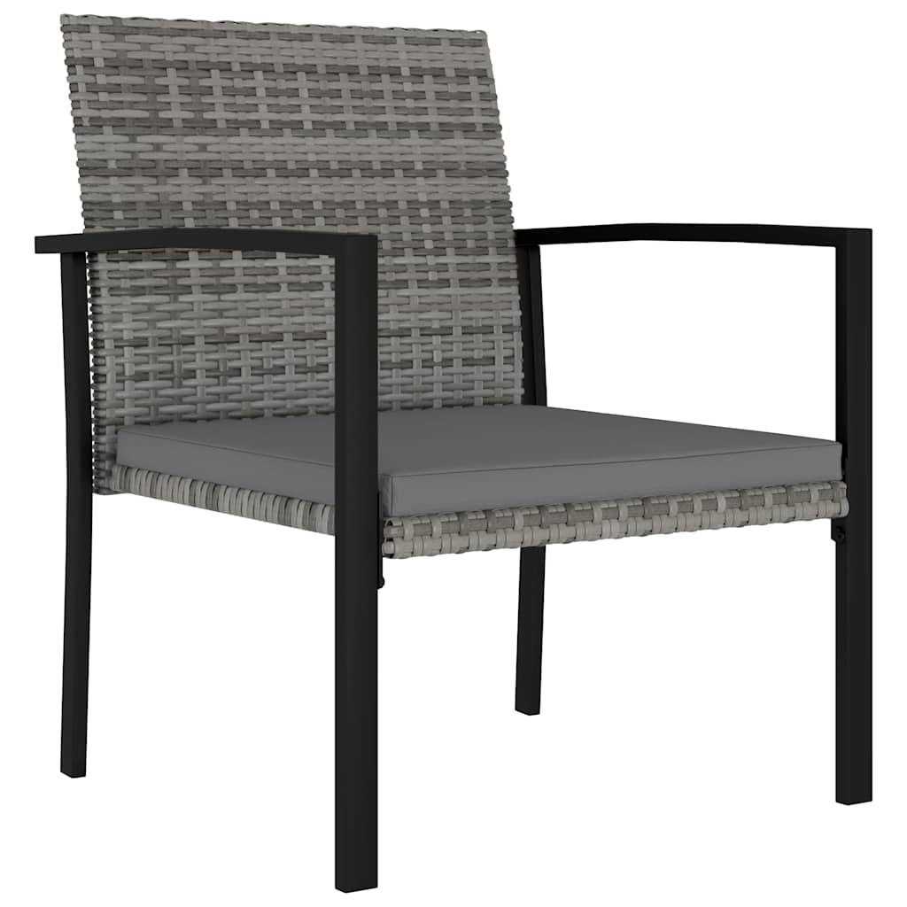 Vidaxl tuinstoelen 4 st poly rattan grijs