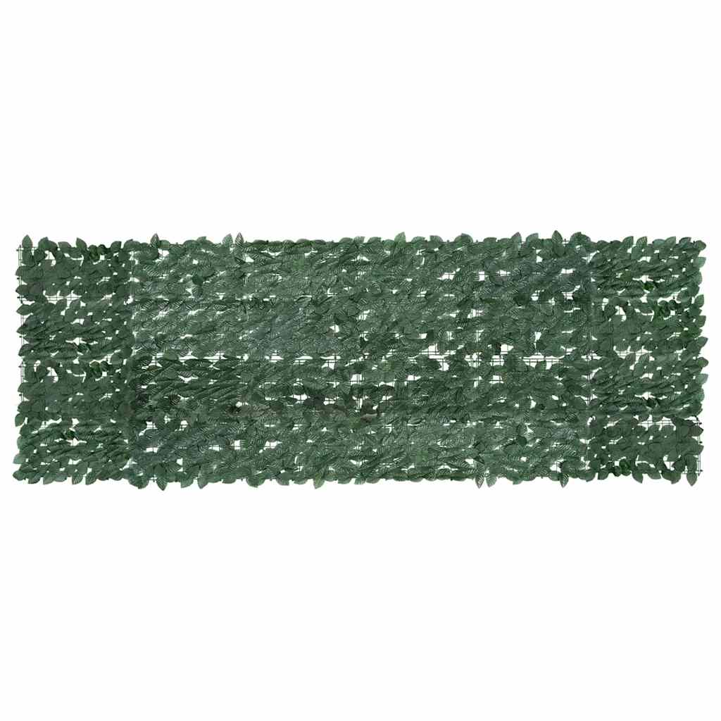 Vidaxl Balkon Bildschirm mit dunkelgrünen Blättern 300x100 cm