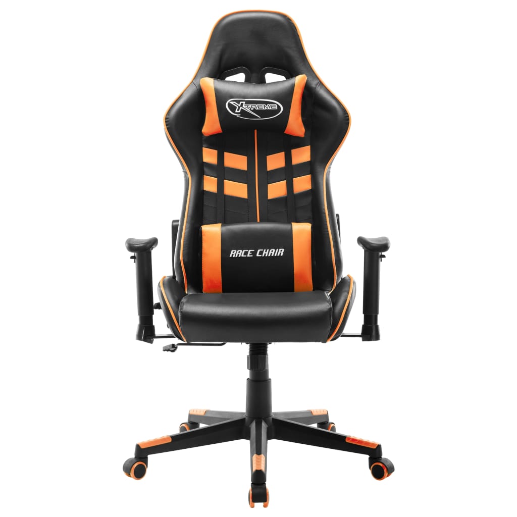 Vidaxl gamestoel kunstleer zwart en oranje